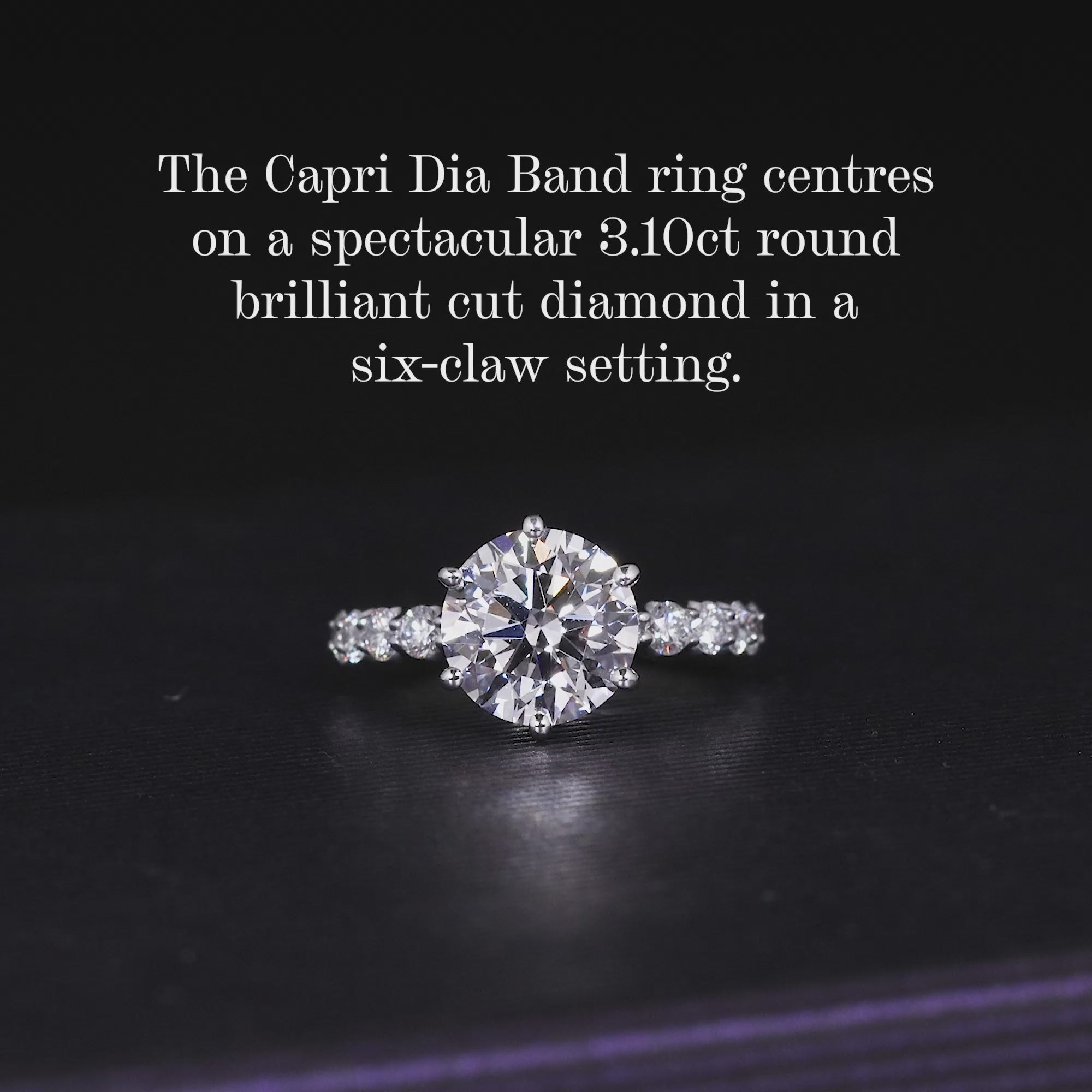 18ct white gold round brilliant cut lab grown diamond engagement ring video