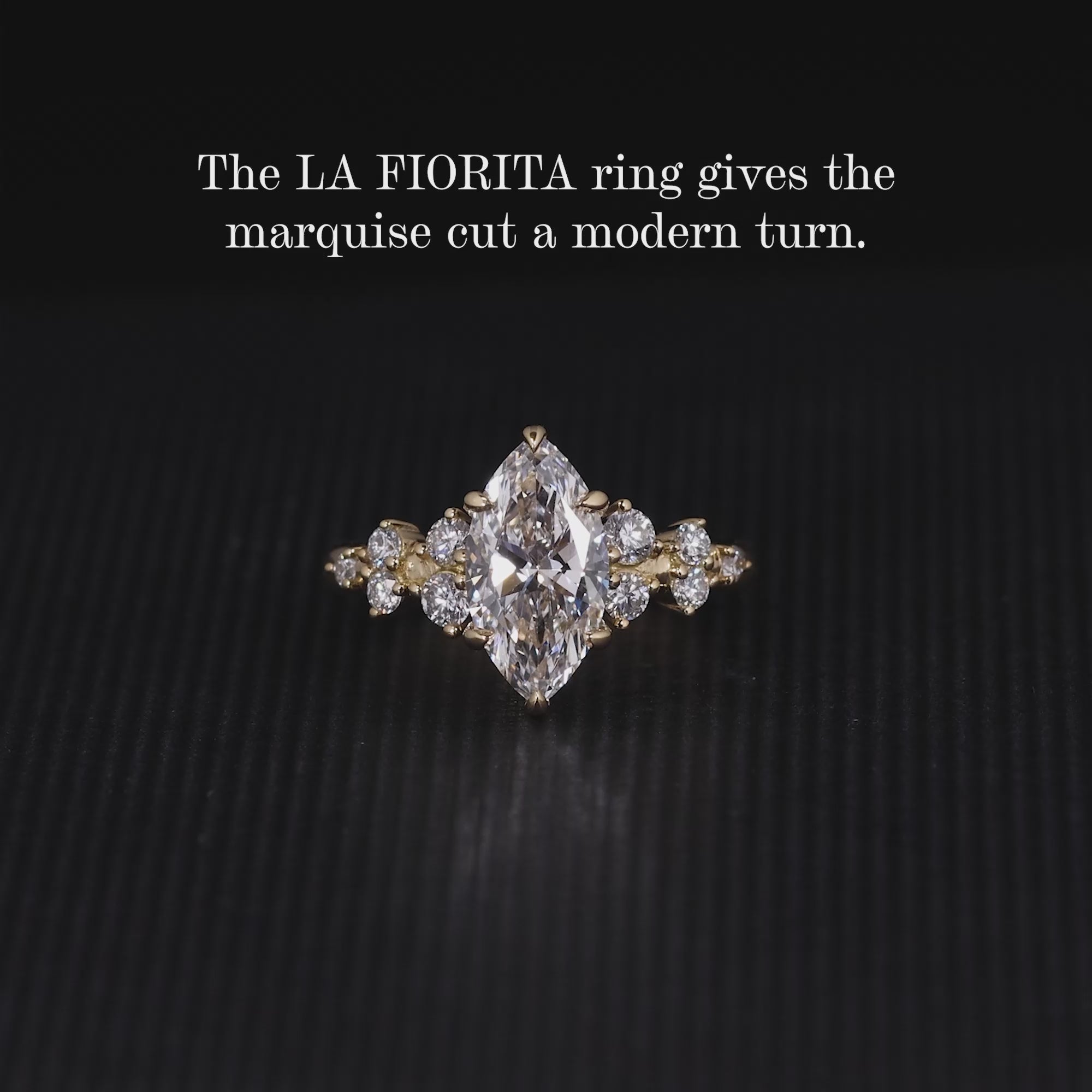 18ct yellow gold marquise lab grown diamond ring video