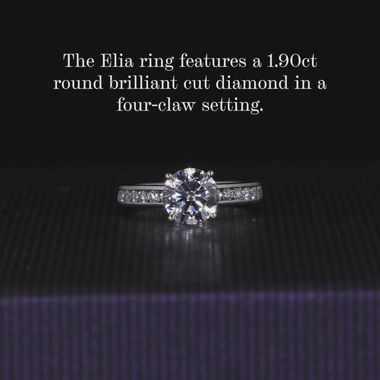 18ct white gold round brilliant cut LAB Grown diamond engagement ring