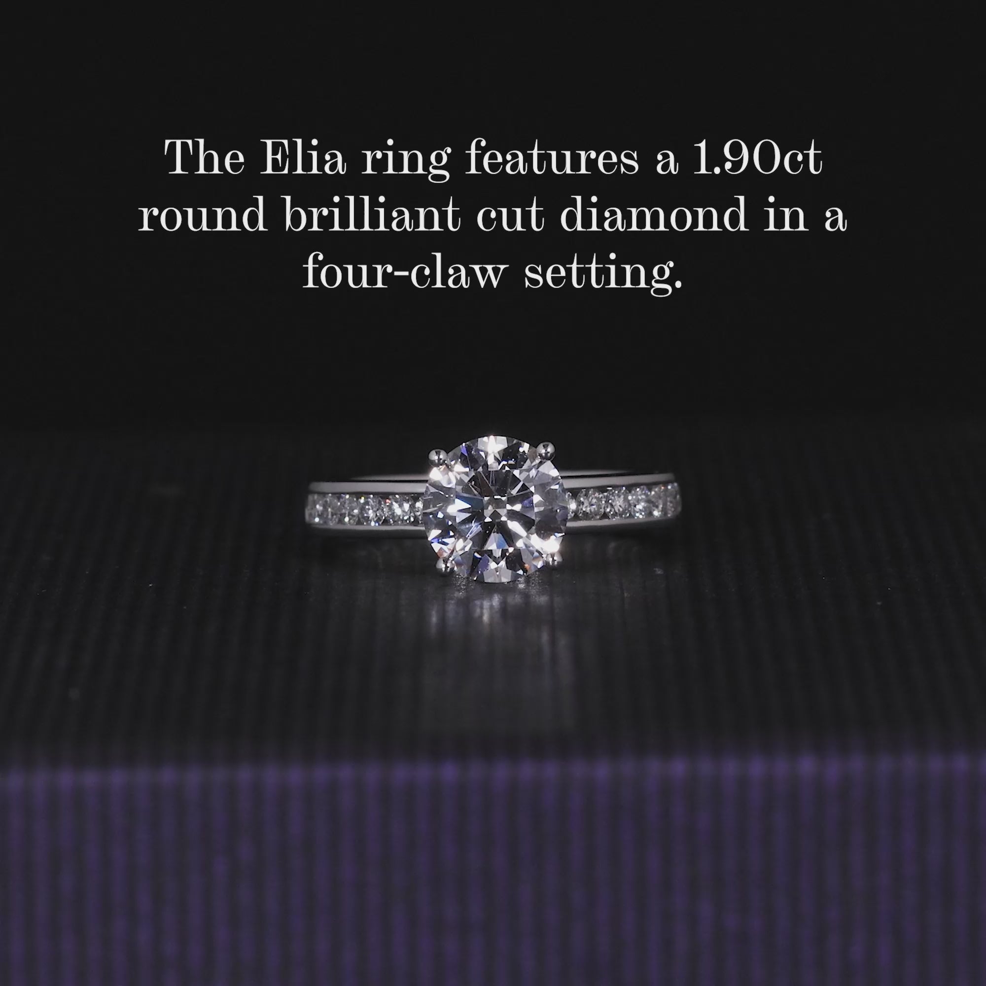 18ct white gold round brilliant cut LAB Grown diamond engagement ring