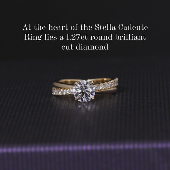 18ct yellow gold 1.27ct round brilliant cut LAB Grown Diamond ring video
