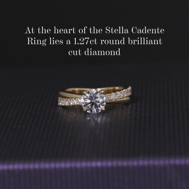 18ct yellow gold 1.27ct round brilliant cut LAB Grown Diamond ring video