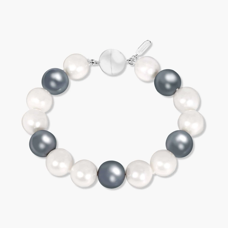 Fresh water pearls and hematite bracelet