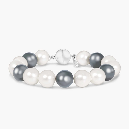 Fresh water pearls and hematite bracelet