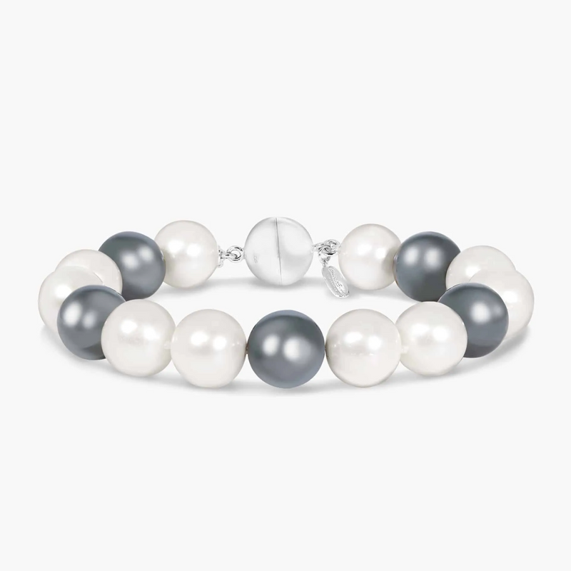 Fresh water pearls and hematite bracelet