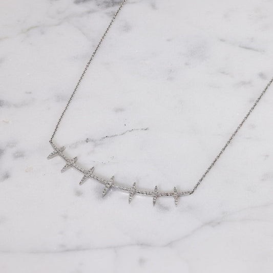 18ct white gold 0.44ct diamonds set necklace