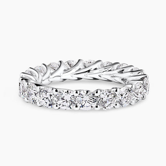 18ct white gold 19=4.45ct RBC diamond ring