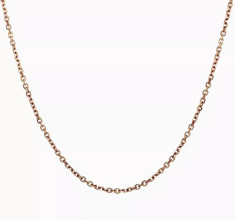 18ct rose gold 45cm trace chain