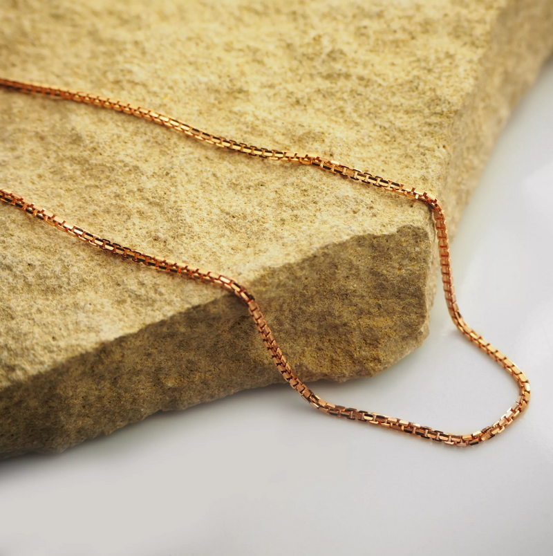 18ct rose gold 45cm chain