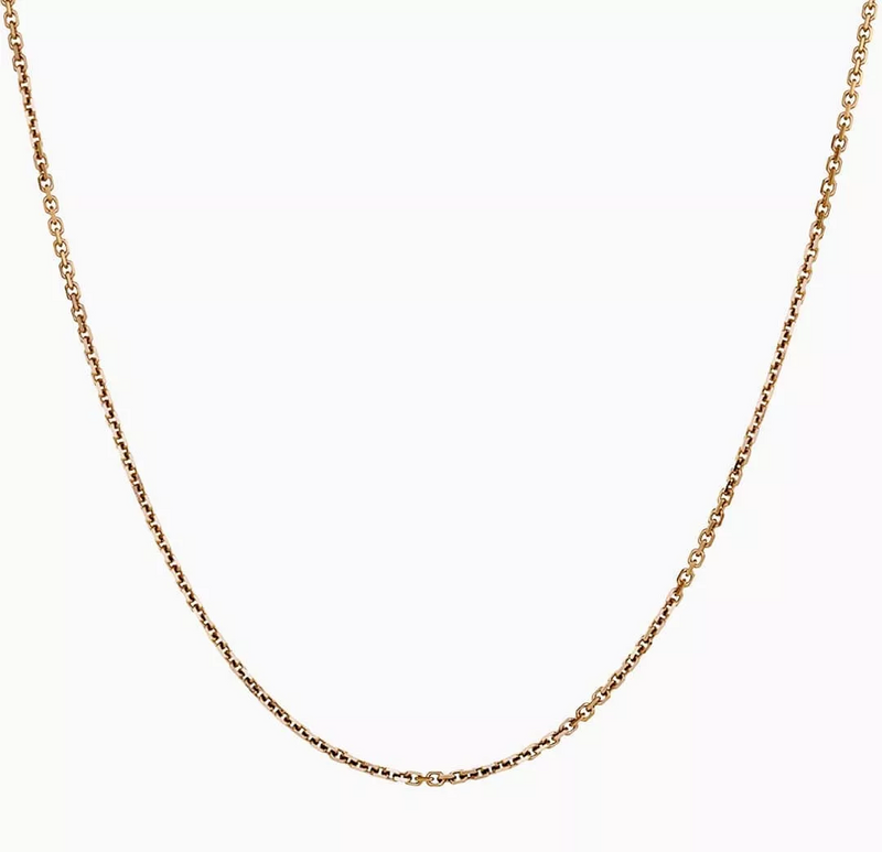 18ct rose gold 45cm trace chain