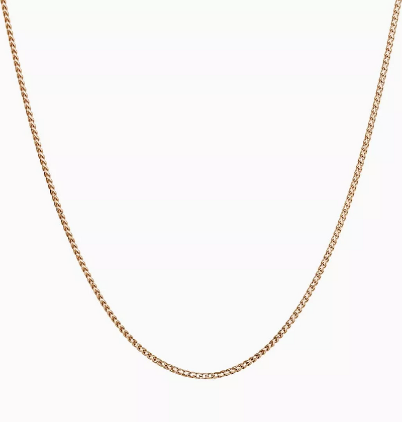 18ct rose gold 43cm chain