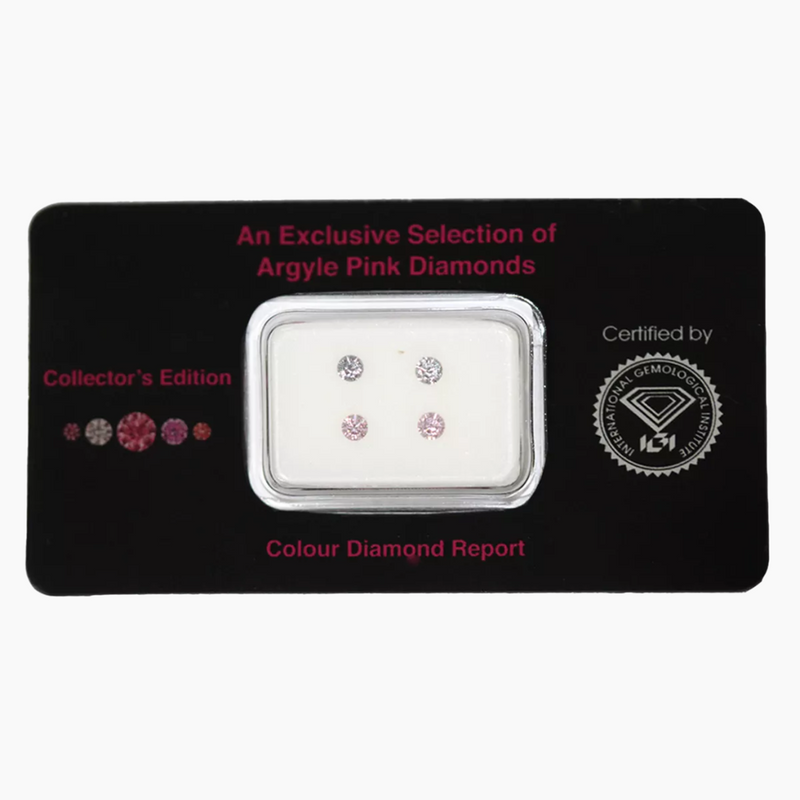 4=0.28ct FIP/Gray Blue SI2 round brilliant cut diamonds Argyle IGI cert 361969098