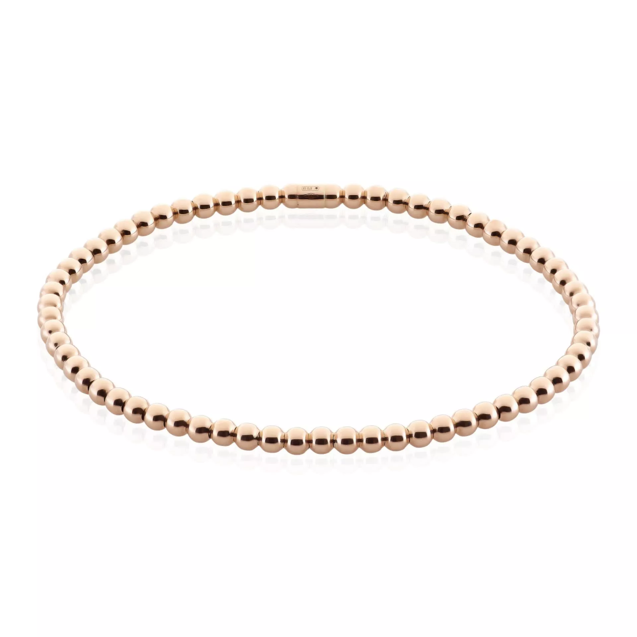 18ct rose gold stretch ball bracelet