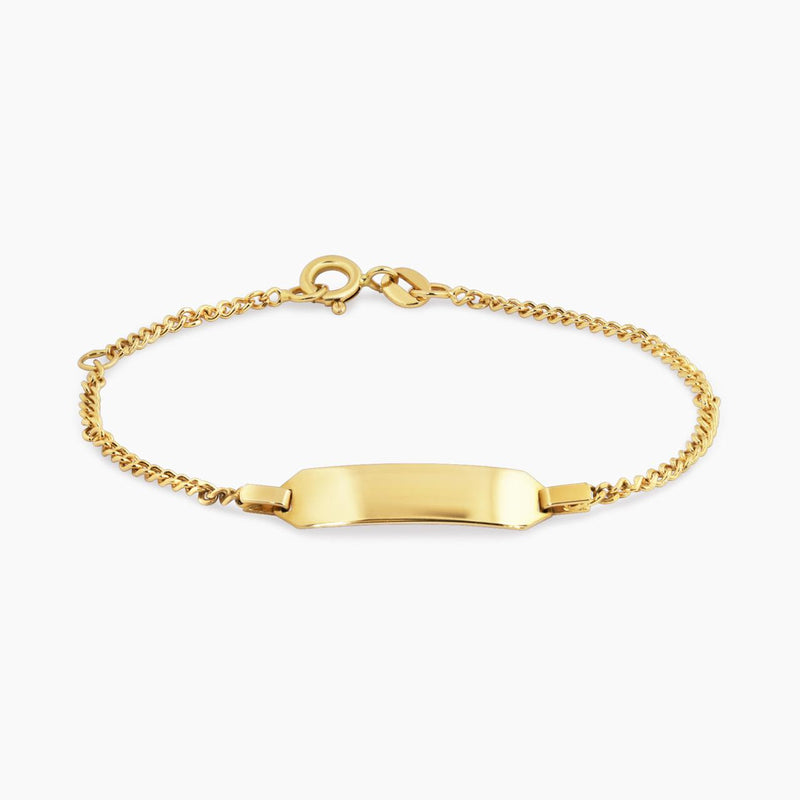 18ct yellow gold ID baby bracelet