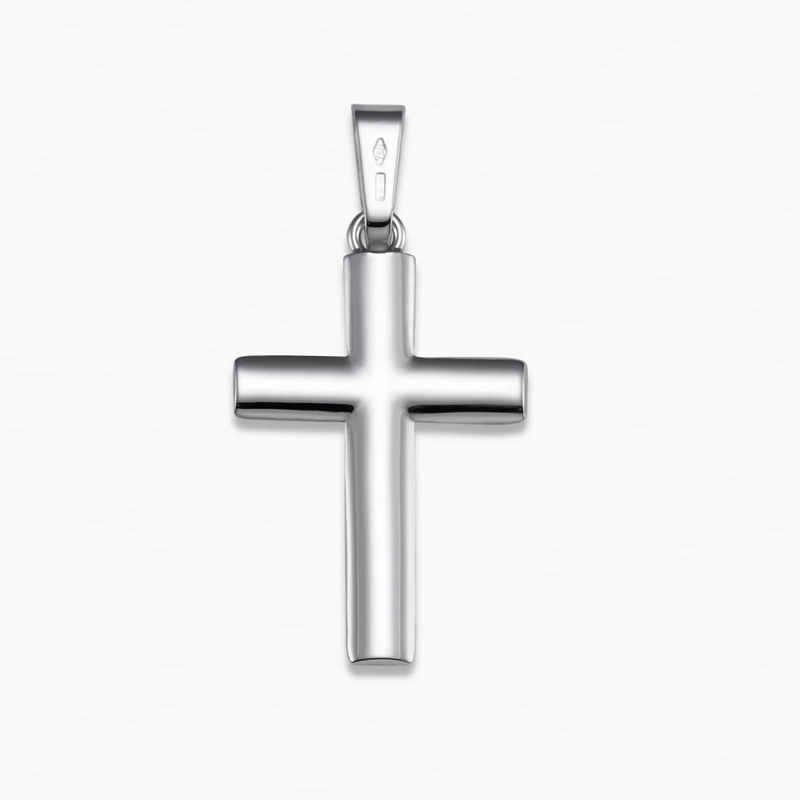 18ct white gold cross pendant