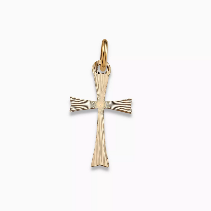 18ct yellow gold cross pendant