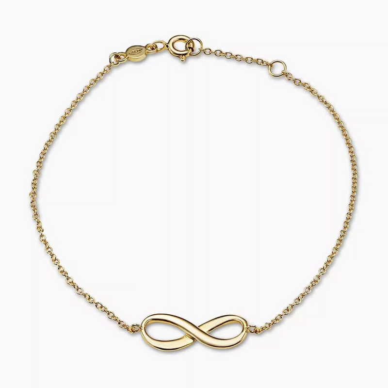 18ct yellow gold infinity bracelet