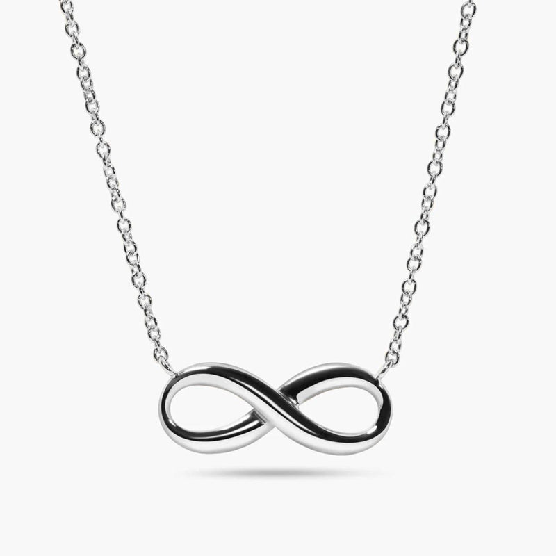 18ct white gold 45cm infinity necklace