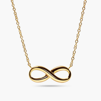 18ct yellow gold infinity necklace
