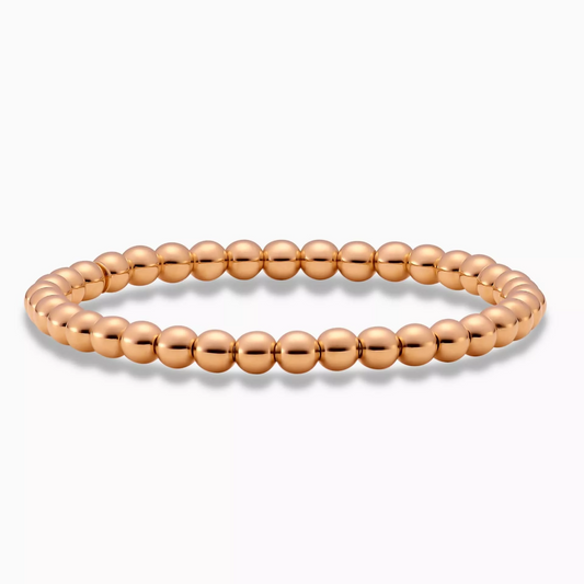 18ct rose gold stretchy ball bracelet