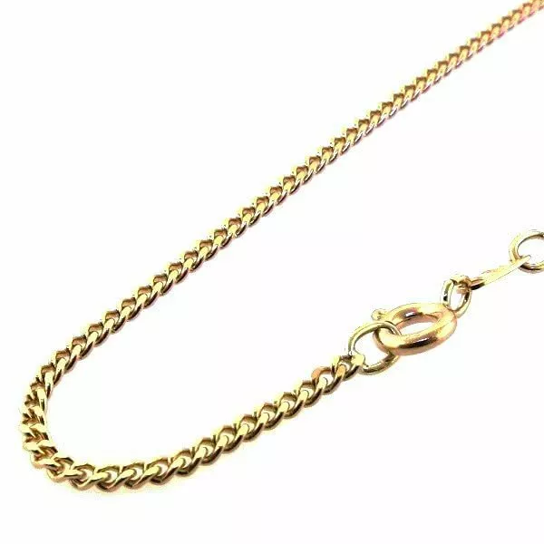 18ct yellow gold 60cm flat curb chain clasp