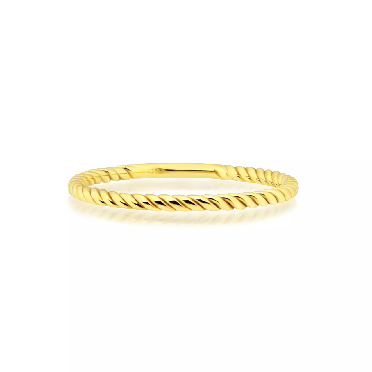 18ct yellow gold twist ring