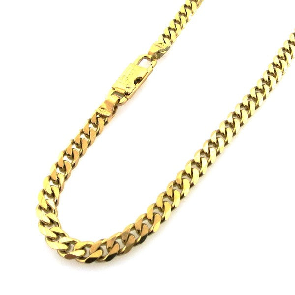 18ct yellow gold 50cm curb link chain clasp