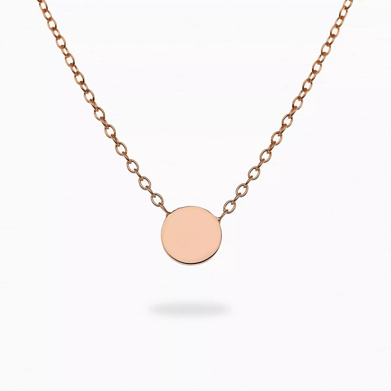 18ct rose gold small round shape necklace