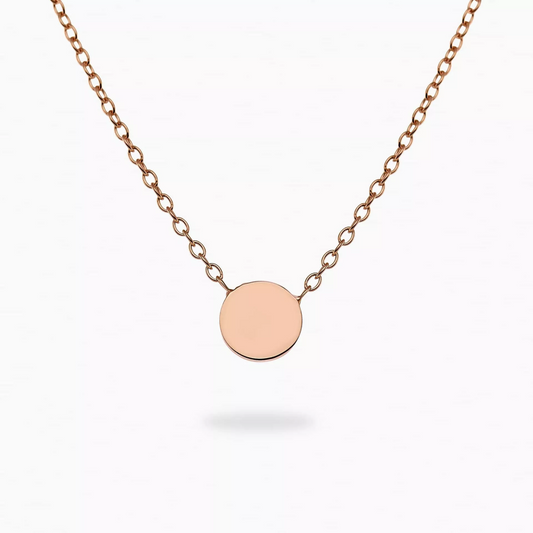 18ct rose gold small round shape necklace