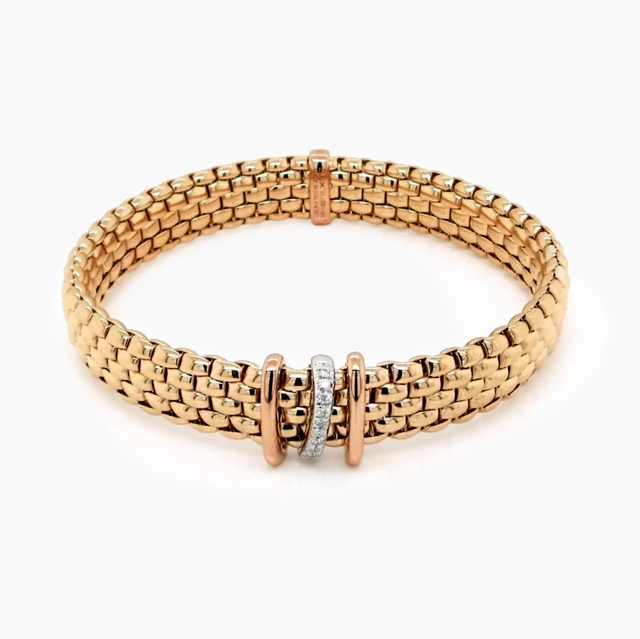 FOPE' Panorama Collection: Flex'it 18ct rose gold and diamond expandable bracelet