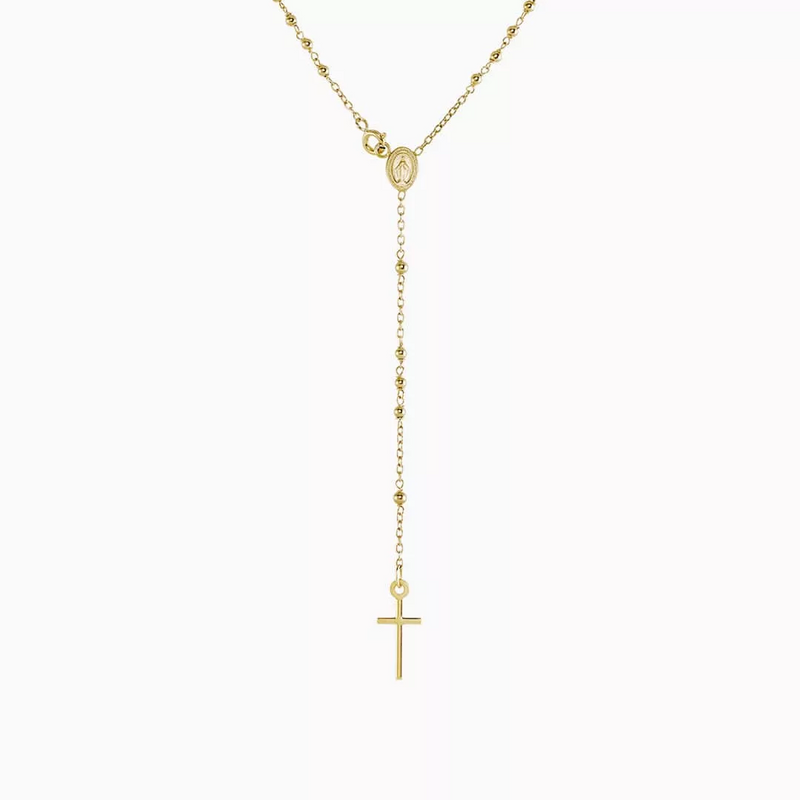 18ct yellow gold mini rosary beads