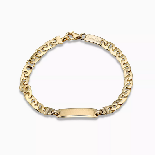 18ct yellow gold identity baby bracelet