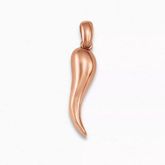 18ct rose gold Corno charm