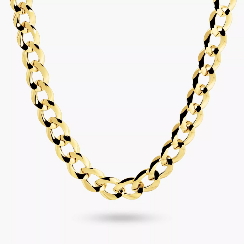 18ct yellow gold 42cm curb link chain with lobster clasp