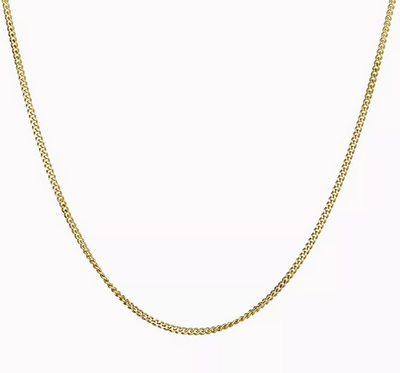 18ct yellow gold 50cm fine curb link chain with spring ring clasp