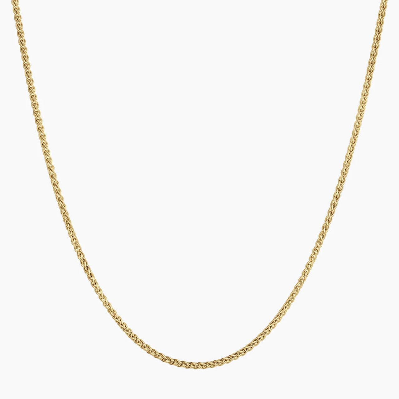 18ct yellow gold 50cm wheat chain with lobster clasp