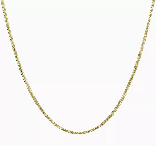 18ct yellow gold 50cm fine wheat chain with spring ring clasp
