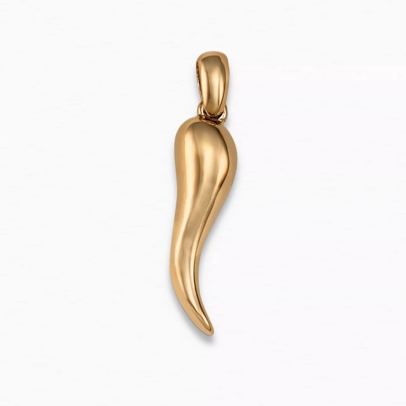 18ct yellow gold Italian horn (corno) charm