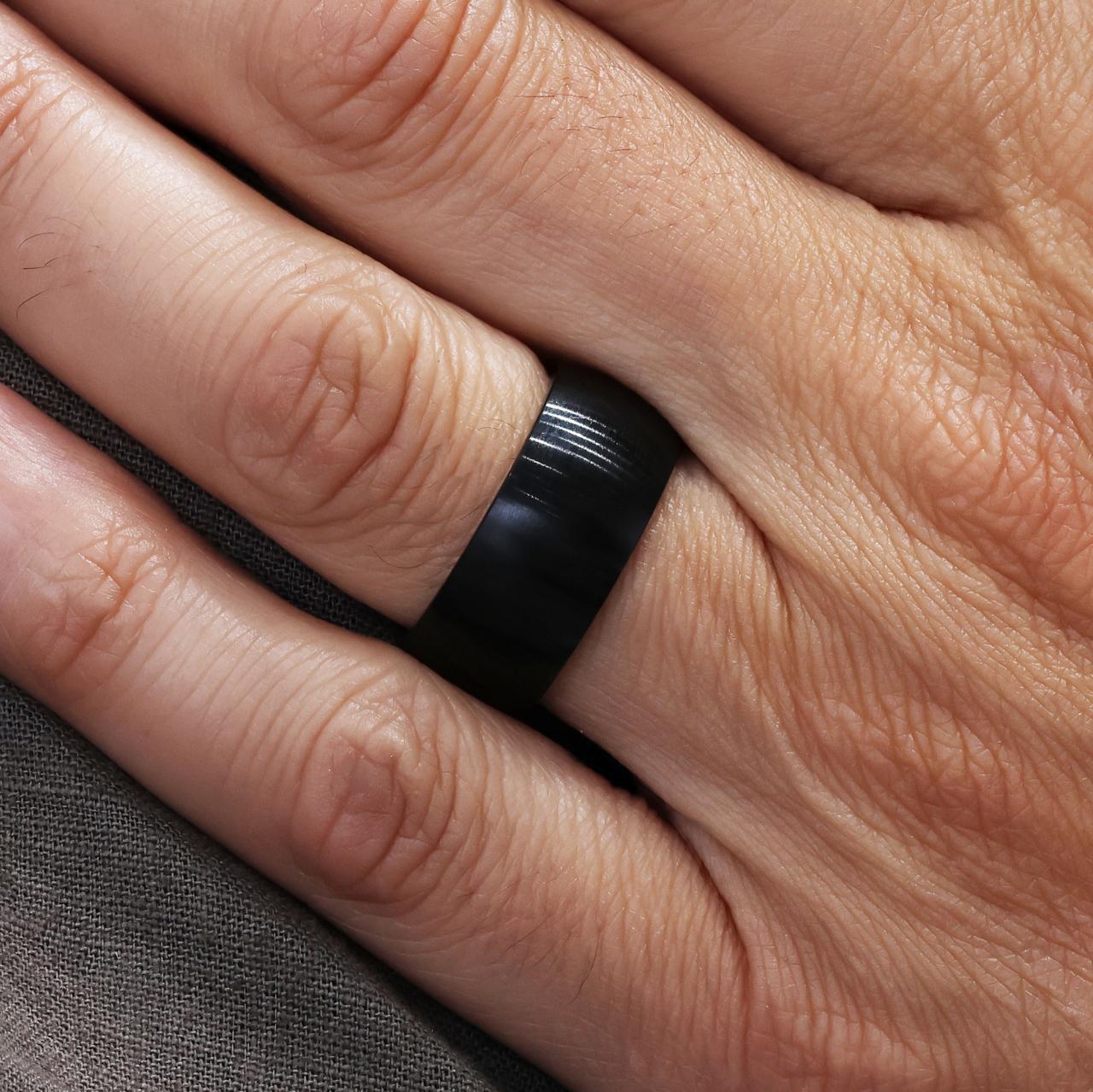 Brushed stainless steel Men’s ring