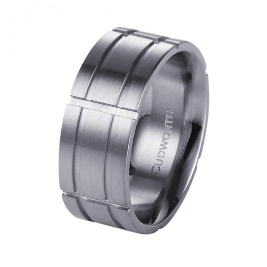 Stainless steel brushed men’s ring