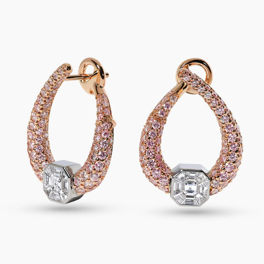 18ct “Argyle Ellipse” Australian Pink Diamond Earrings 2023 Limited Edition