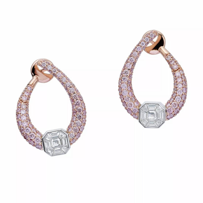 18ct “Argyle Ellipse” Australian Pink Diamond Earrings 2023 Limited Edition