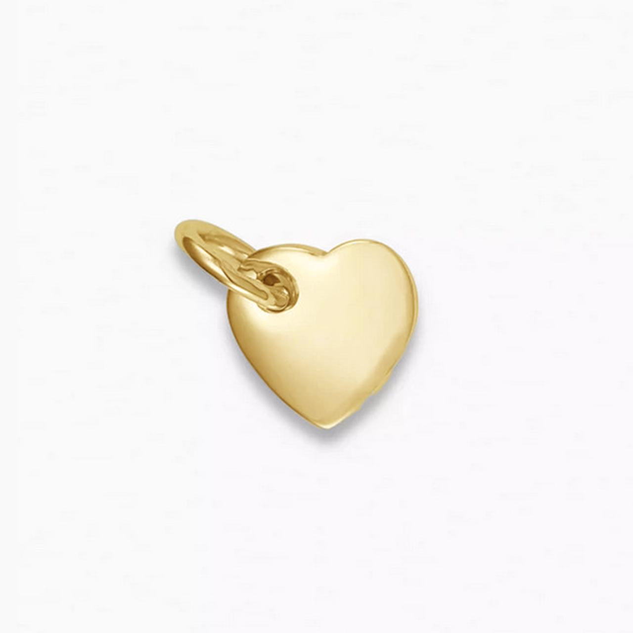 18ct yellow gold 12mm heart pendant