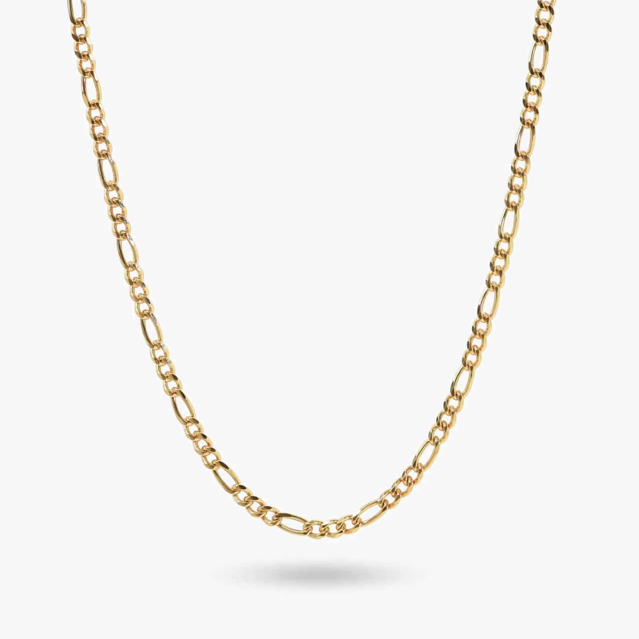 18ct yellow gold 60cm fine figaro link chain