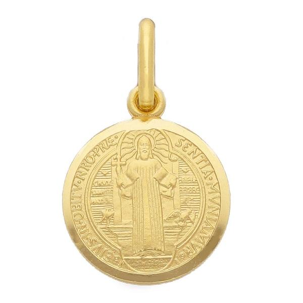 18ct yellow gold "St. Benedict " 15mm medal