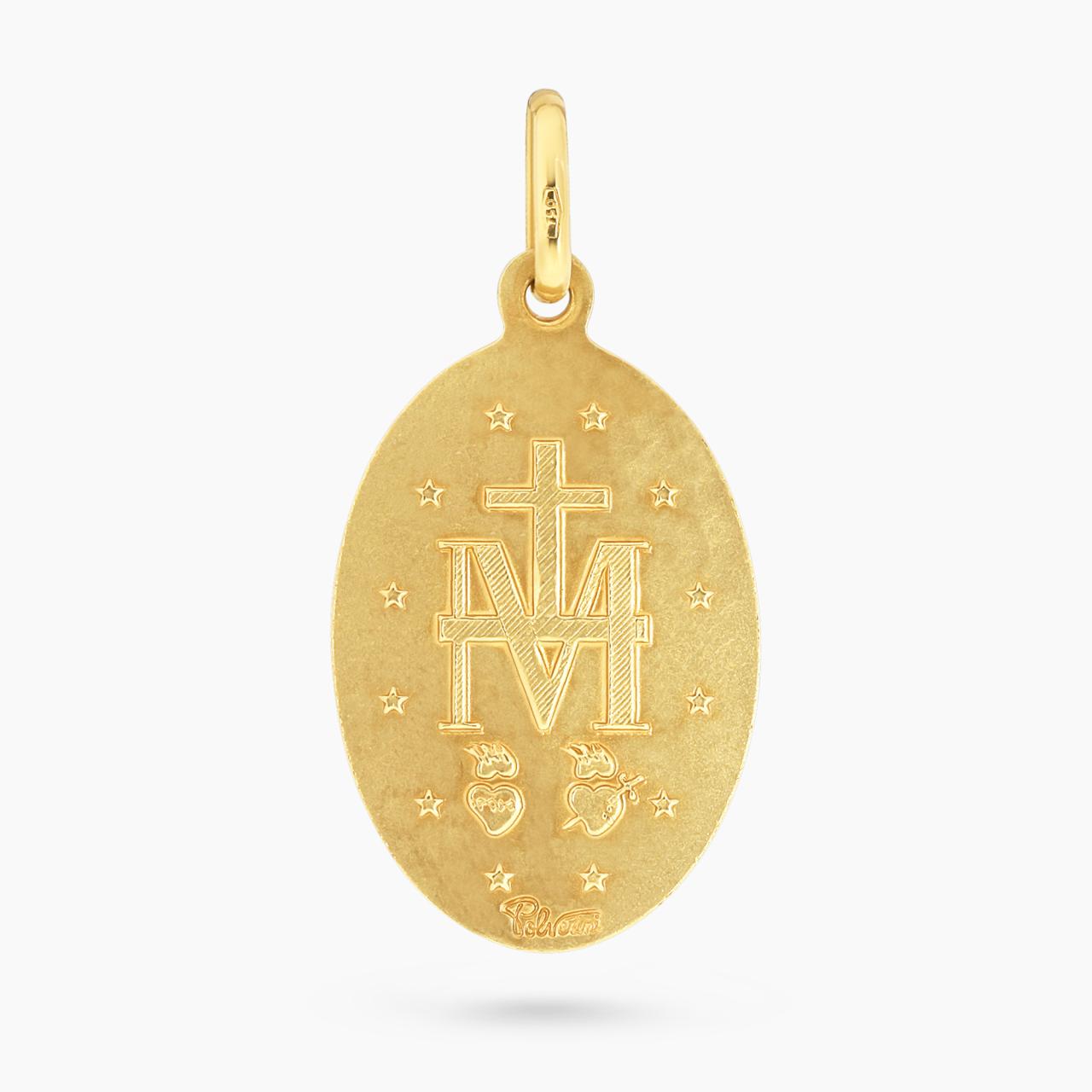 18ct yellow gold "Miraculous" oval medallion