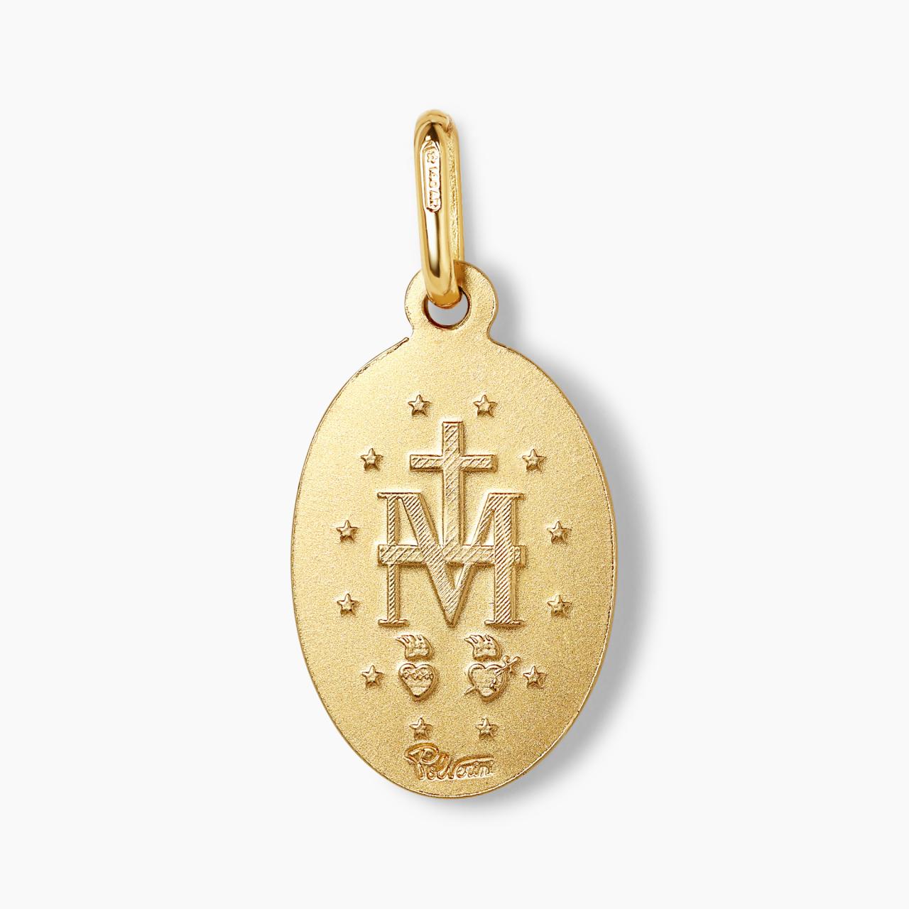 18ct yellow gold "Miraculous" oval medallion