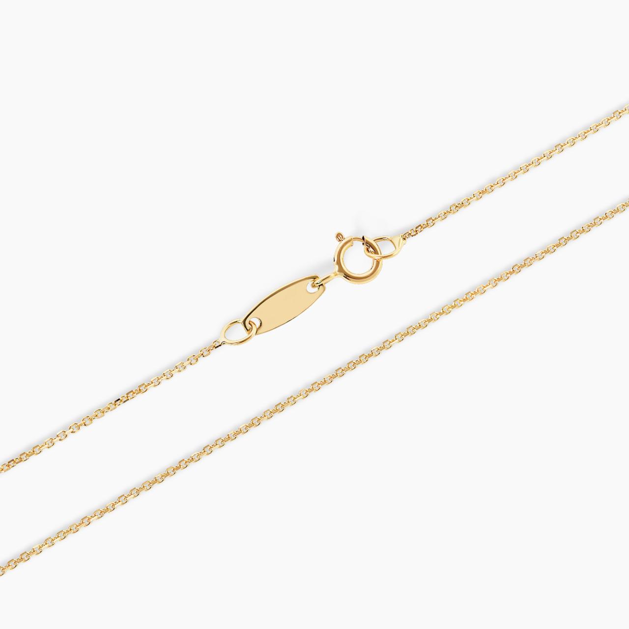 18ct yellow gold cross slider necklace 42cm