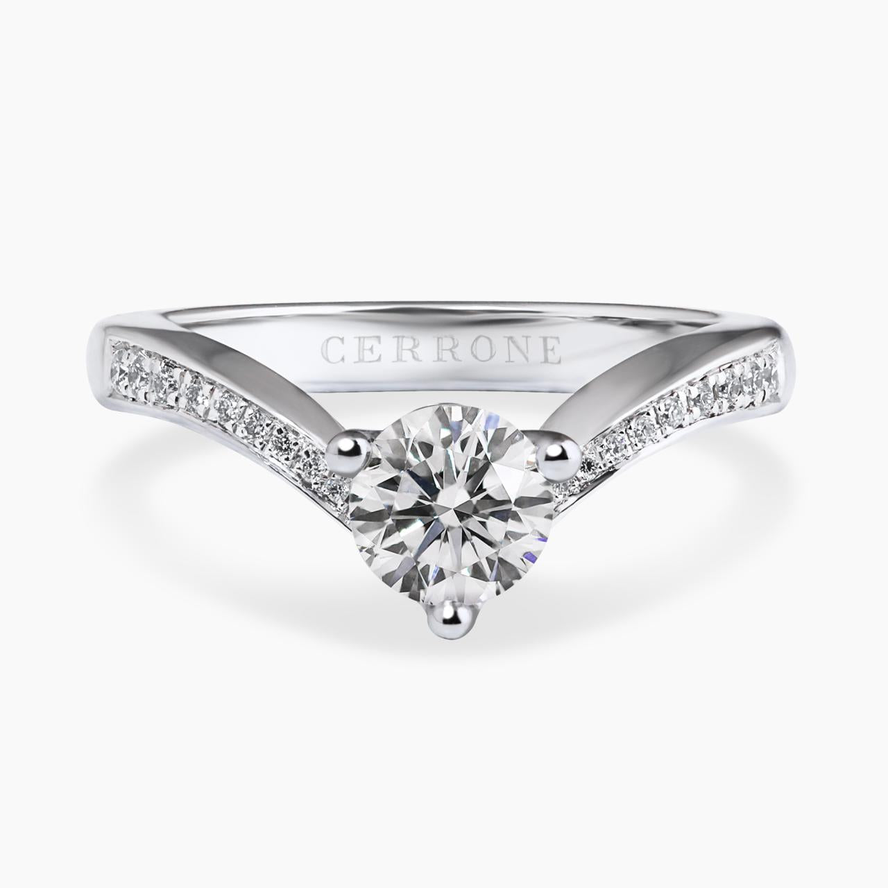 18ct white gold 0.83ct I VS1 round brilliant cut diamond ring