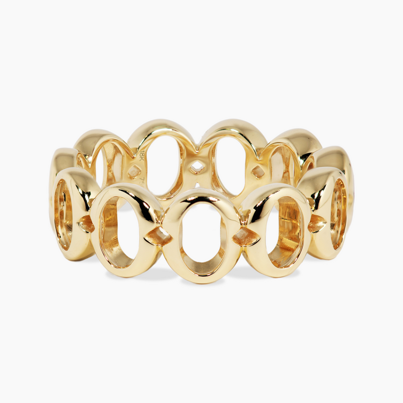 18ct yellow gold thick ‘O’ ring from the Iconica Collection - Medium